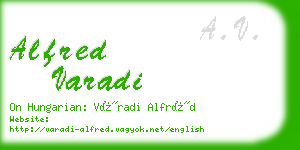 alfred varadi business card